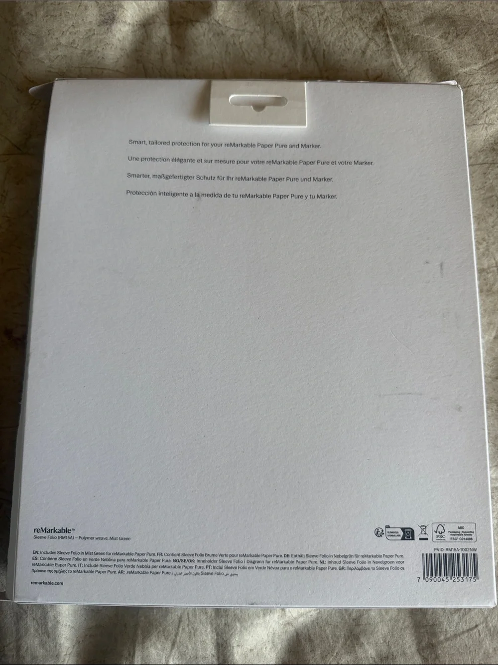 reMarkable Sleeve Folio in Mist Green - Protective Tablet Sleeve